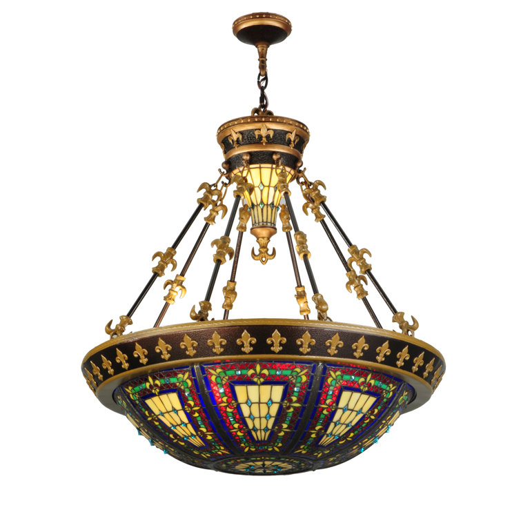 Eco-Friendly Bronze and Glass Globe 3-Light Indoor/Outdoor Pendant