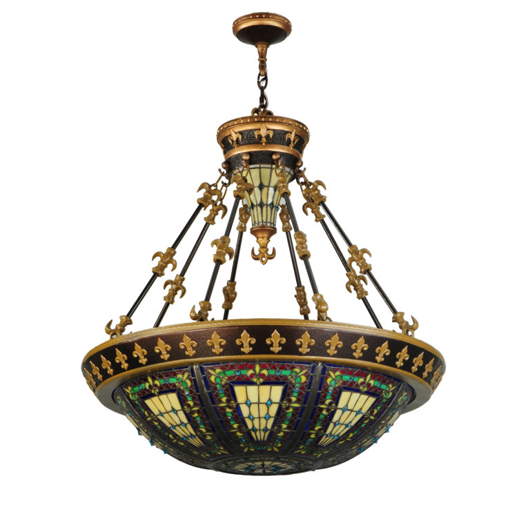 Eco-Friendly Bronze and Glass Globe 3-Light Indoor/Outdoor Pendant