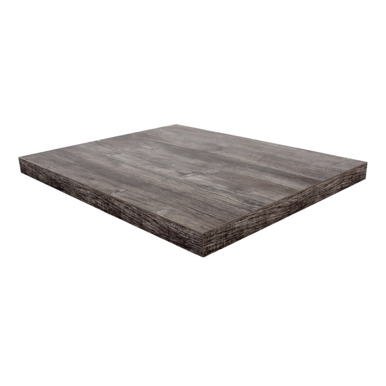 Midtown Gray Driftwood Rectangular Tabletop, 2" Thickness