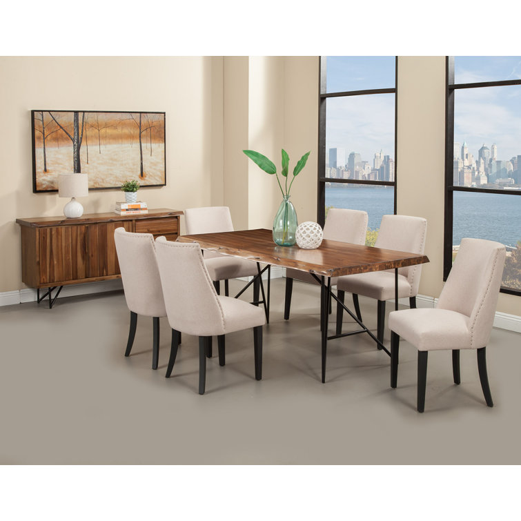 Hoxie Light Walnut Live Edge Server with Sliding Doors