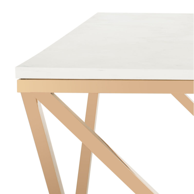 Topeka Square Marble Top Lift-Top Coffee Table with Storage