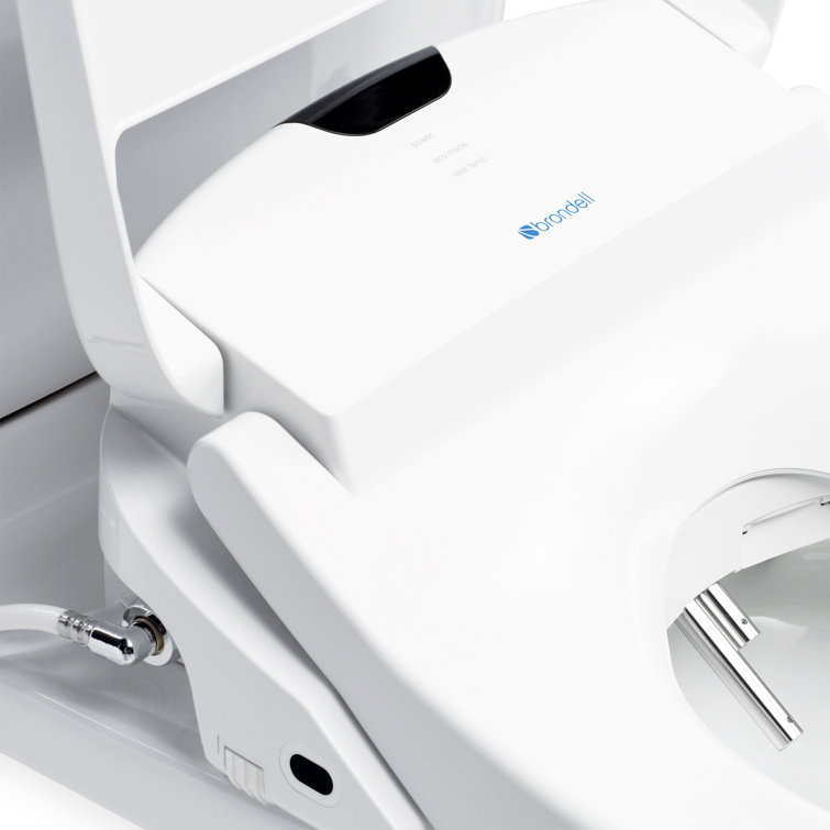 Elongated White Smart Bidet Toilet Seat with Remote