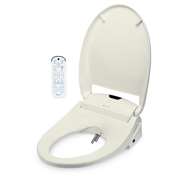 Elongated Biscuit Luxury Bidet Toilet Seat with Remote Control