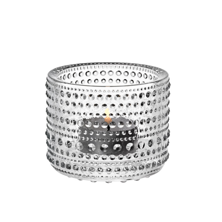 Clear Glass Dewdrop Tealight Candle Holder