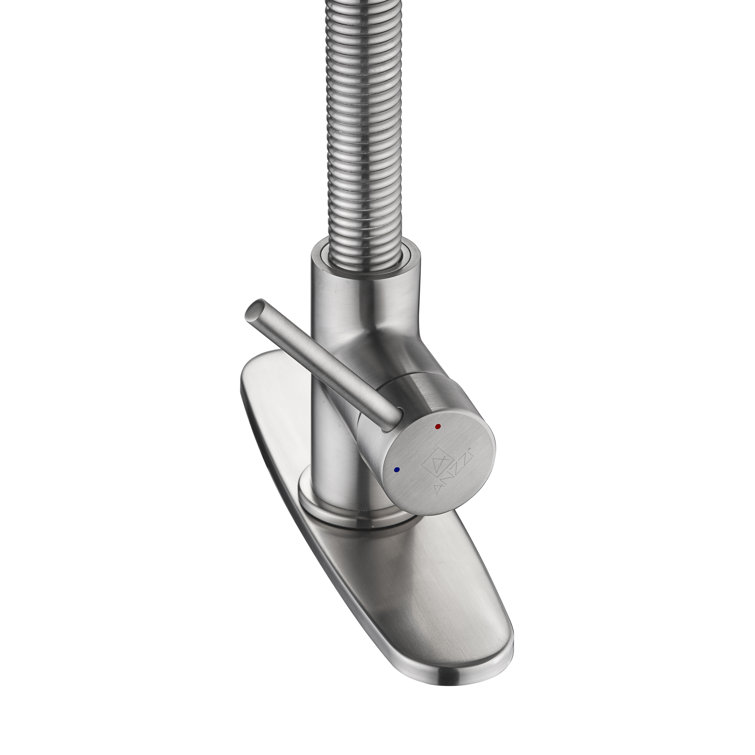 Brushed Nickel Single Handle Pull-Down Kitchen Faucet