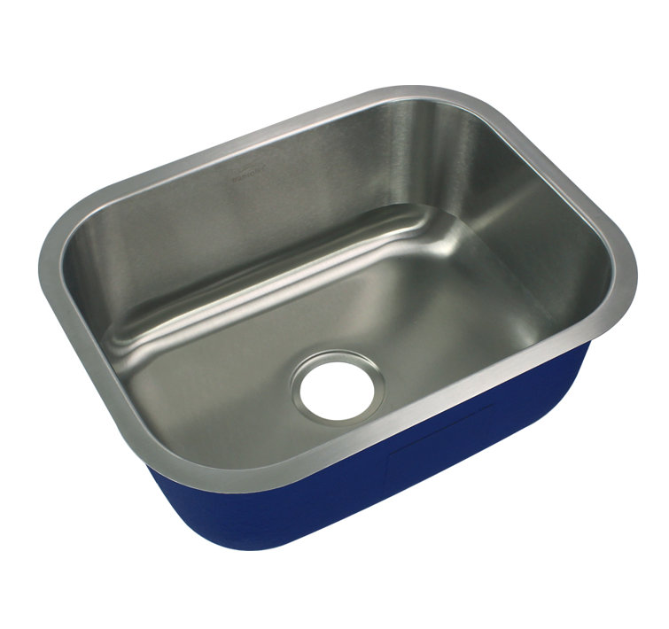 Meridian 23'' Single Bowl Brushed Stainless Steel Kitchen Sink