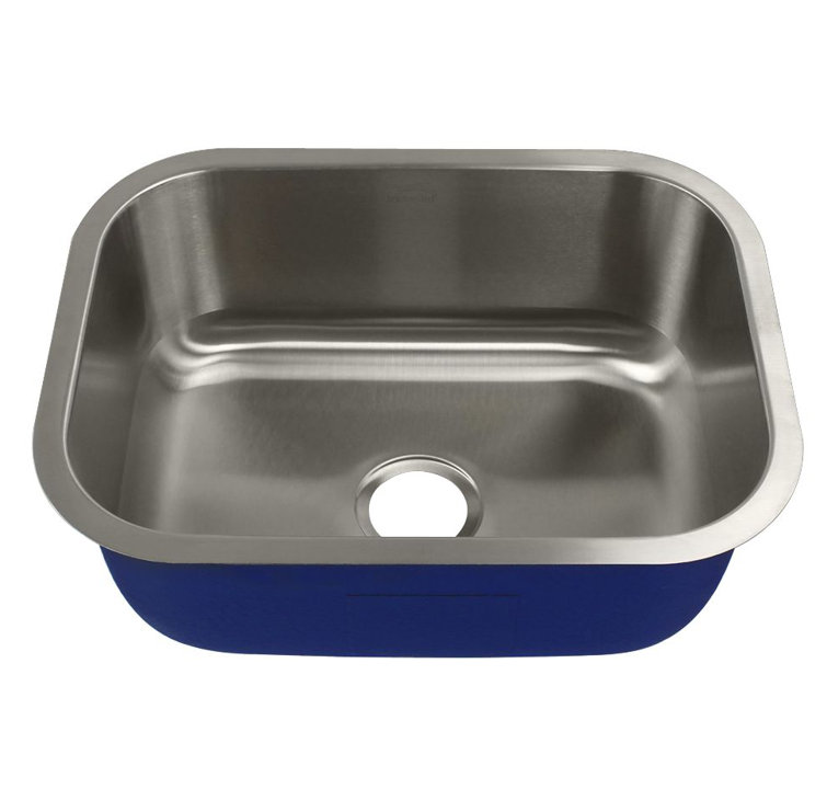 Meridian 23'' Single Bowl Brushed Stainless Steel Kitchen Sink