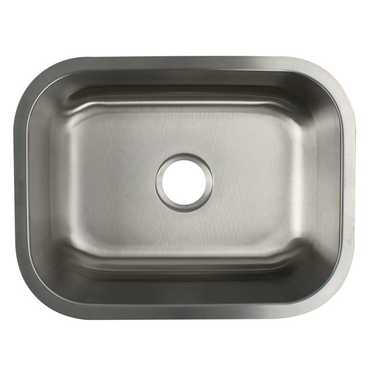 Meridian 23'' Single Bowl Brushed Stainless Steel Kitchen Sink