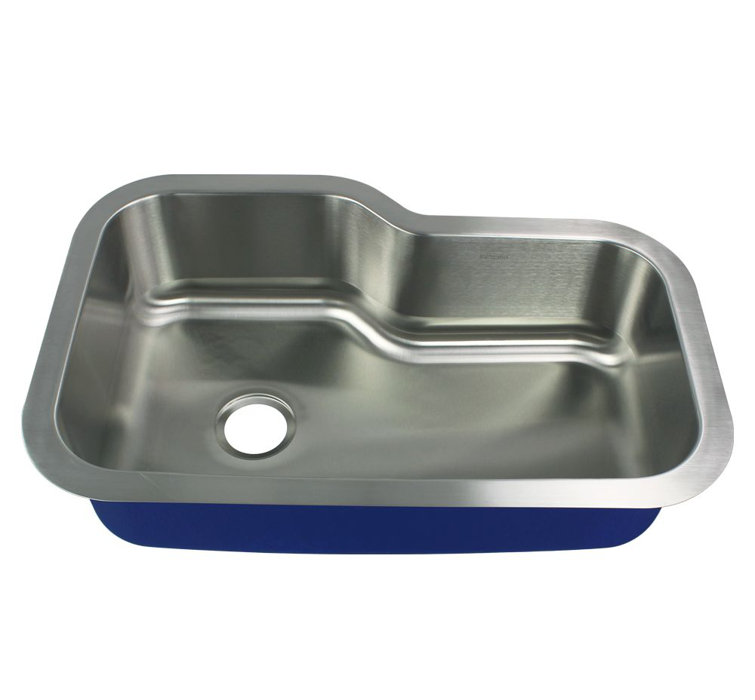 Meridian 33'' Brushed Stainless Steel Single Bowl Kitchen Sink