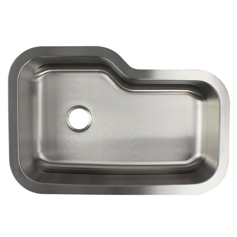 Meridian 33'' Brushed Stainless Steel Single Bowl Kitchen Sink