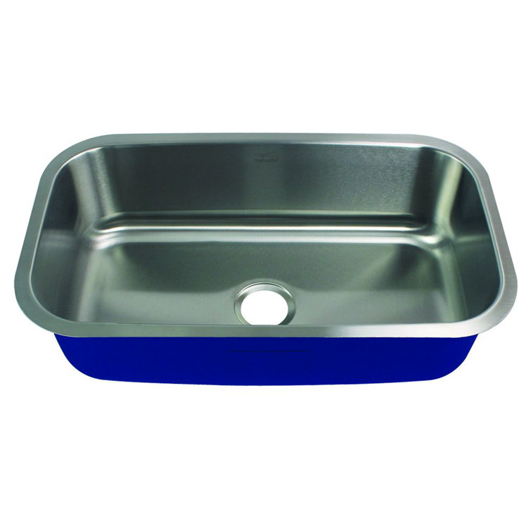 Meridian 31.5'' Single Bowl Brushed Stainless Steel Undermount Kitchen Sink