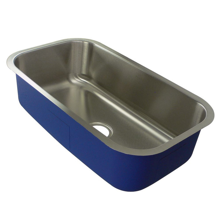 Meridian 31.5'' Single Bowl Brushed Stainless Steel Undermount Kitchen Sink