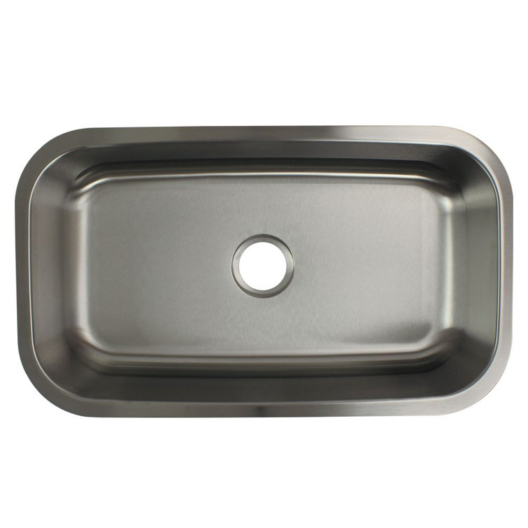 Meridian 31.5'' Single Bowl Brushed Stainless Steel Undermount Kitchen Sink