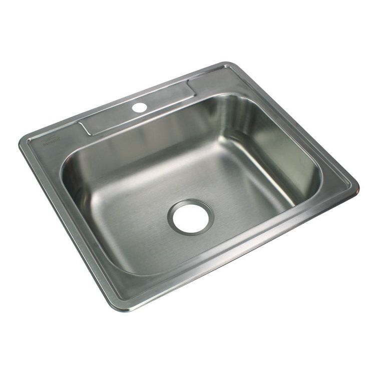25'' Drop-In Single Bowl Stainless Steel Kitchen Sink