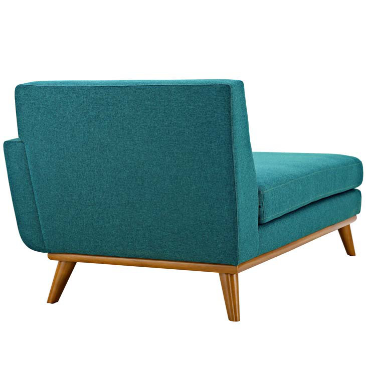 Engage 70'' White Fabric Right-Arm Chaise with Tufted Buttons