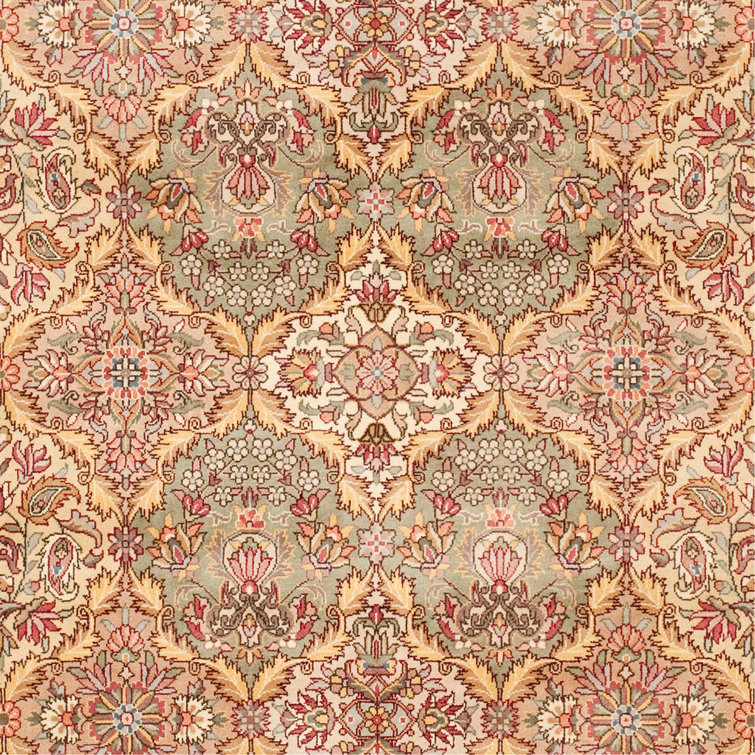 Hand-Knotted Red Wool Runner Rug with Tassels