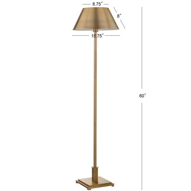 Elegant 60" Antique Brass Gold Metal LED Floor Lamp