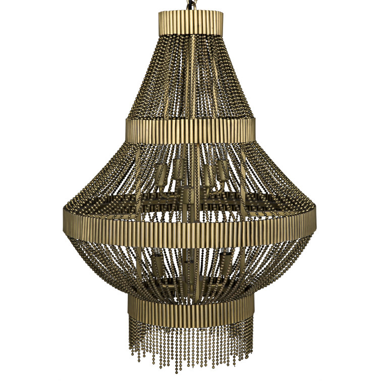 Domo Empire Plug-In Brass Chandelier with 8 Lights