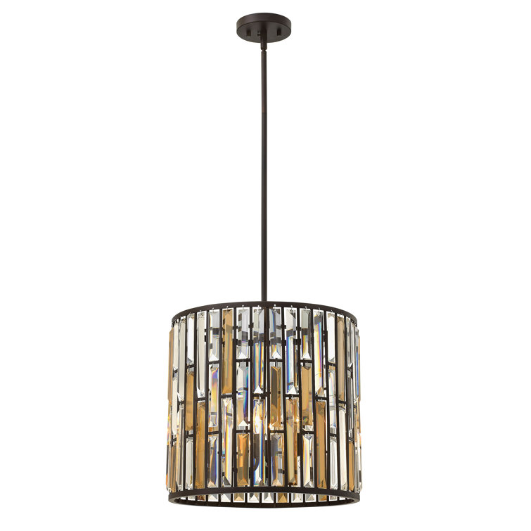 Gemma Vintage Bronze Crystal 3-Light LED Pendant