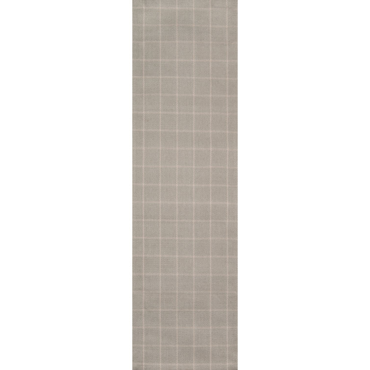Rustic Handmade Gray Wool Runner Rug 2'3" x 8'