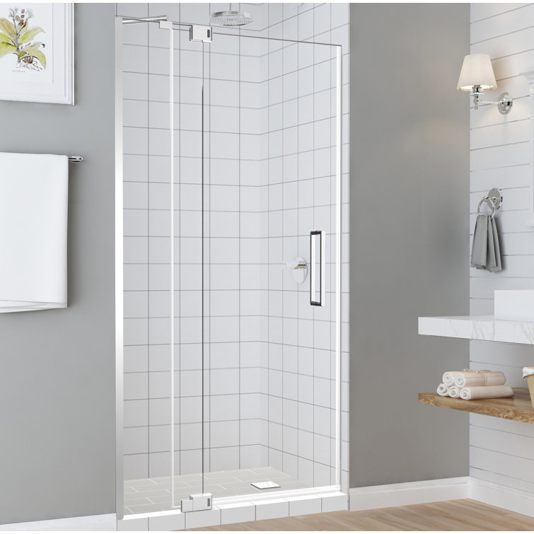 Madox 54-60" Frameless Chrome Hinged Shower Door
