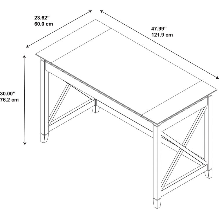 Key West 48'' Cape Cod Gray Engineered Wood Writing Desk