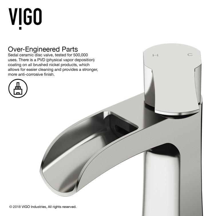 Paloma Modern Black Nickel Single-Hole Bathroom Faucet