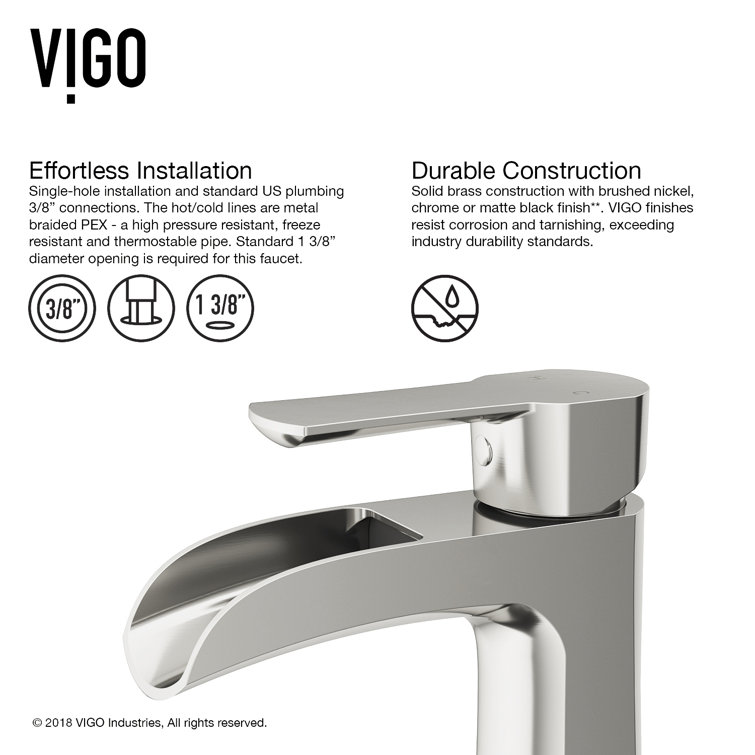 Paloma Modern Black Nickel Single-Hole Bathroom Faucet