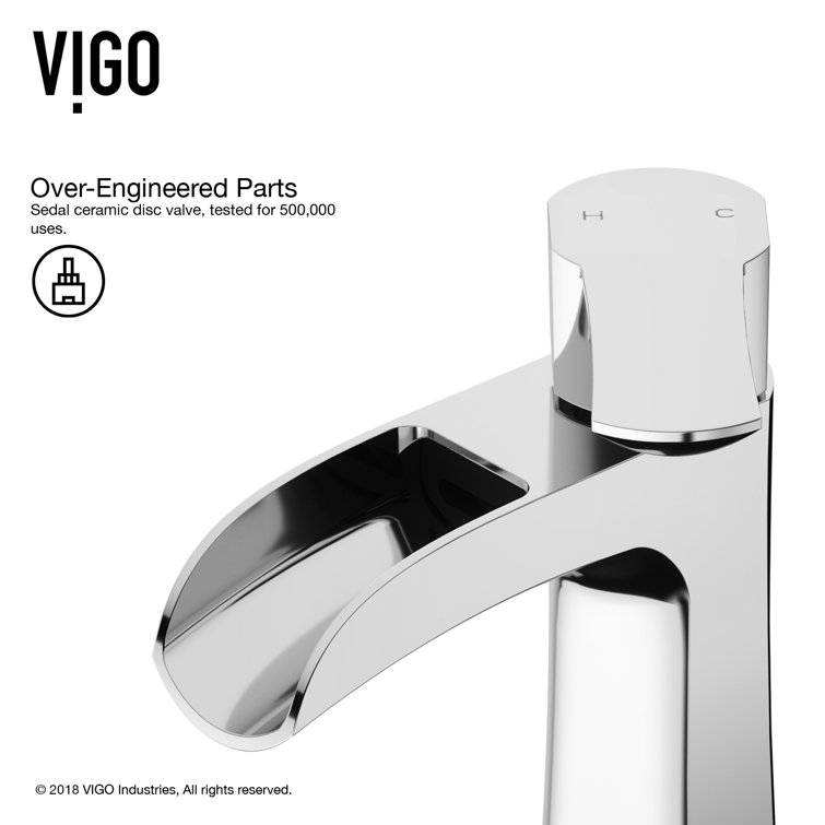 Paloma Chrome Single Hole Brass Bathroom Faucet