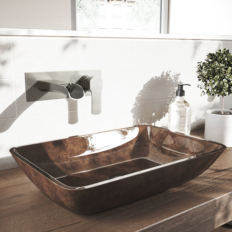 Cornelius 9 7/8" Black and Nickel Modern Wall Mounted Faucet
