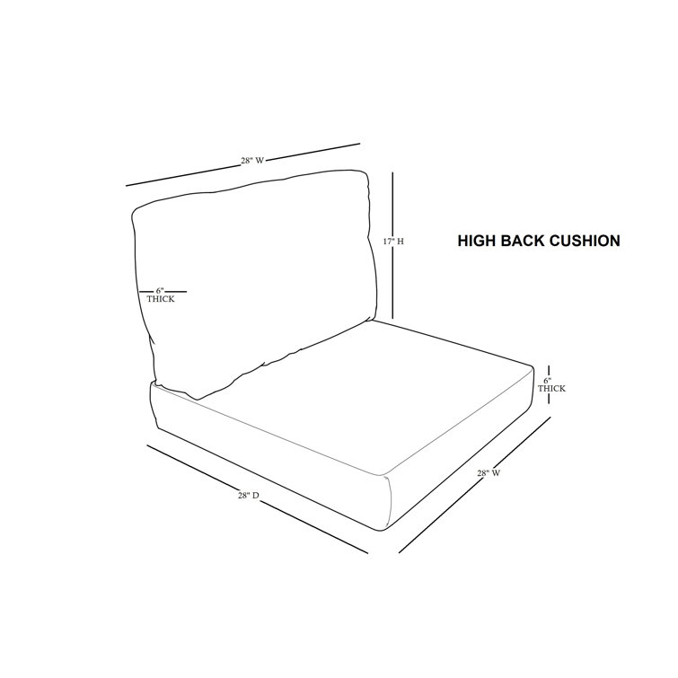 Sail White Acrylic Outdoor Chair Cushion Covers with Zipper Closure