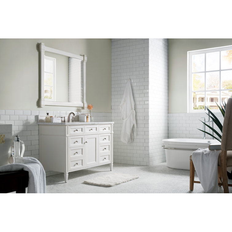 Saddle Brown 48" Single Vanity with Veneer Finish
