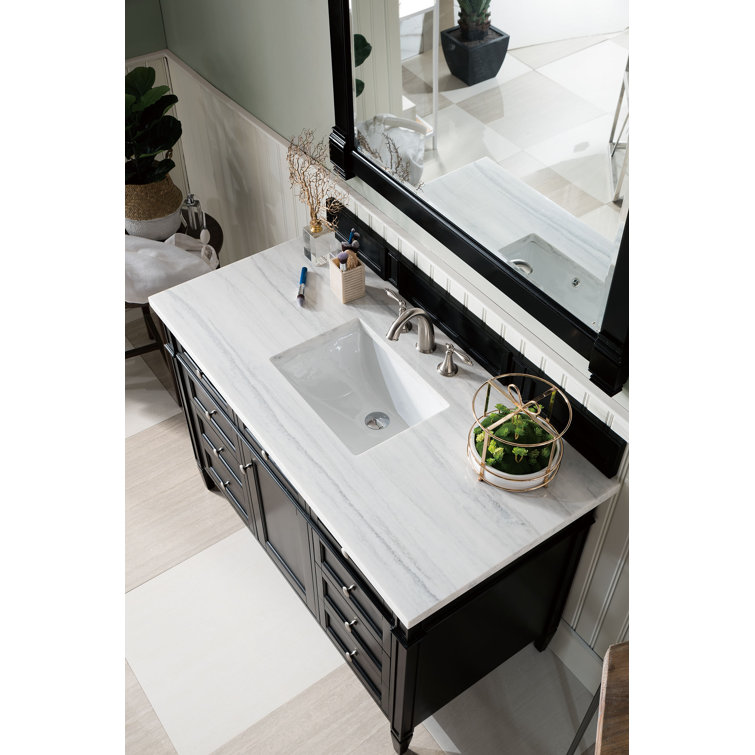 Saddle Brown 48" Single Vanity with Veneer Finish