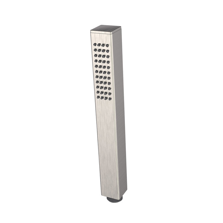 Brushed Nickel Square Handheld Shower Wand with Adjustable Height