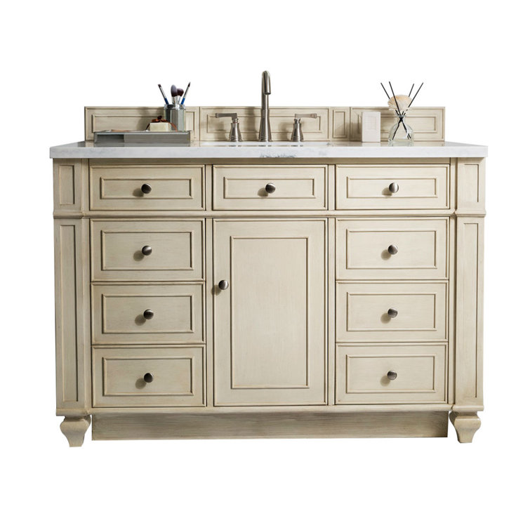 Saddle Brown 48" Single Vanity with Veneer Finish