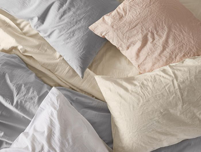 Queen Undyed Organic Cotton Percale Sheet Set