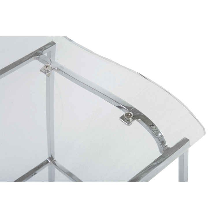 Gabby King 24.75" Chrome Acrylic Modern Counter Stool