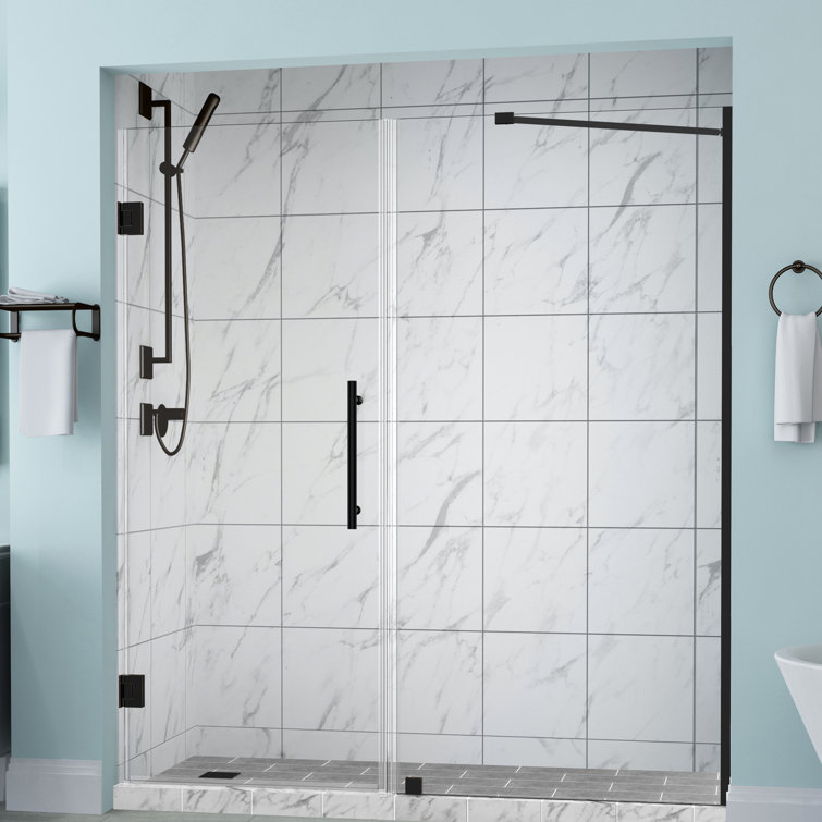Belmore 60'' x 72'' Oil Rubbed Bronze Frameless Shower Door