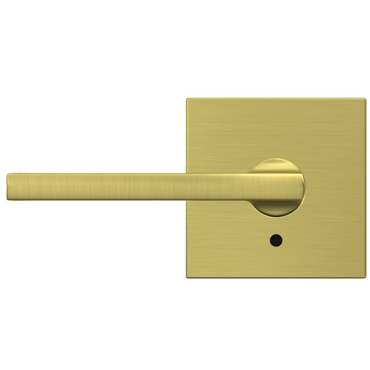 Satin Brass Universal Interior Door Lever with Collins Trim