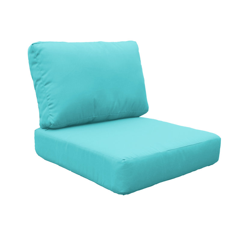 Aruba Blue Acrylic Outdoor Chair Cushion Covers with Zipper Closure