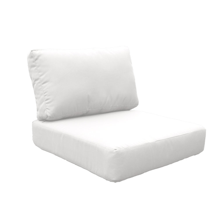 Sail White Acrylic Outdoor Chair Cushion Covers with Zipper Closure