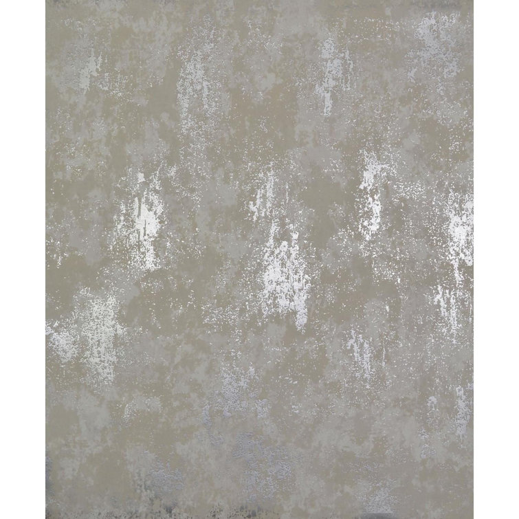White and Silver Abstract Washable Wallpaper Roll