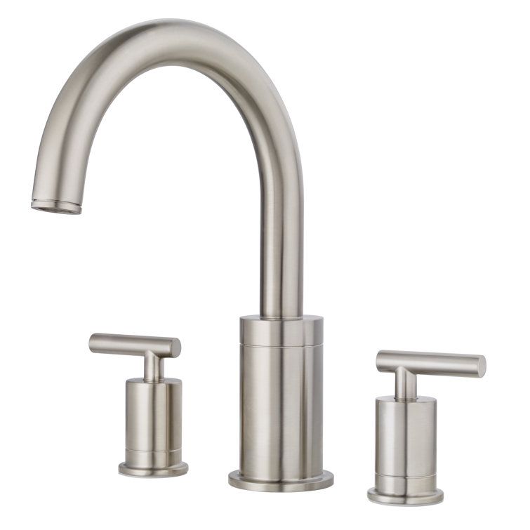 Contempra Brushed Nickel Double Handle Deck-Mount Roman Tub Faucet
