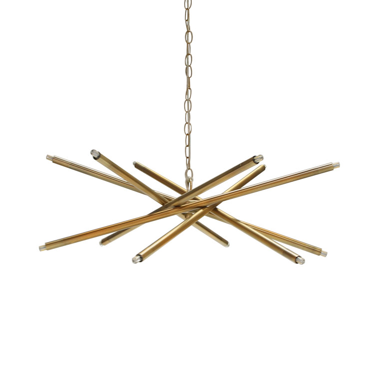 Luisa Contemporary 12-Light Brass Sputnik Chandelier