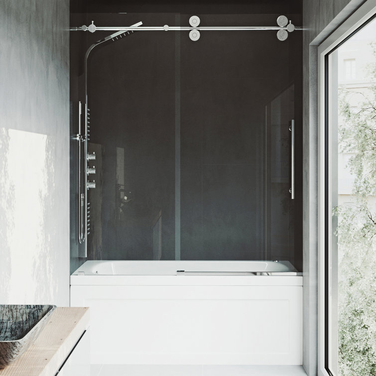 Elan 72" Frameless Sliding Tub Door with Clear Glass