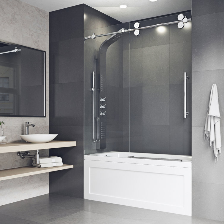 Elan 72" Frameless Sliding Tub Door with Clear Glass