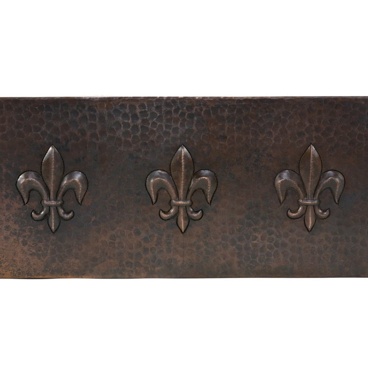 33" Copper Hand-Hammered Farmhouse Drop-In Kitchen Sink