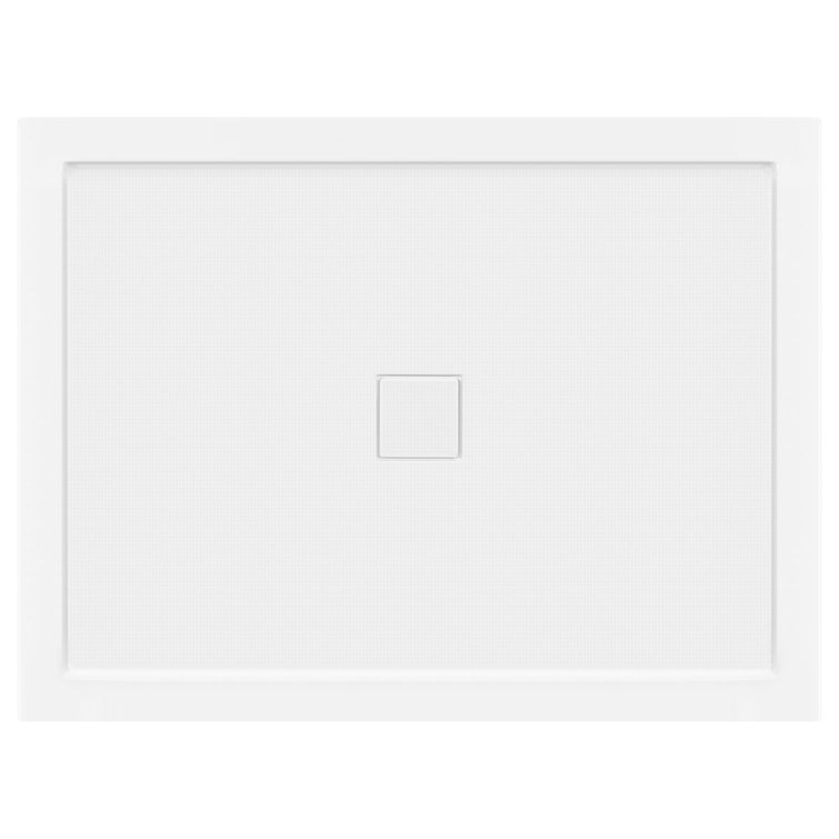 60'' White Acrylic Rectangular Double Shower Base with Center Drain