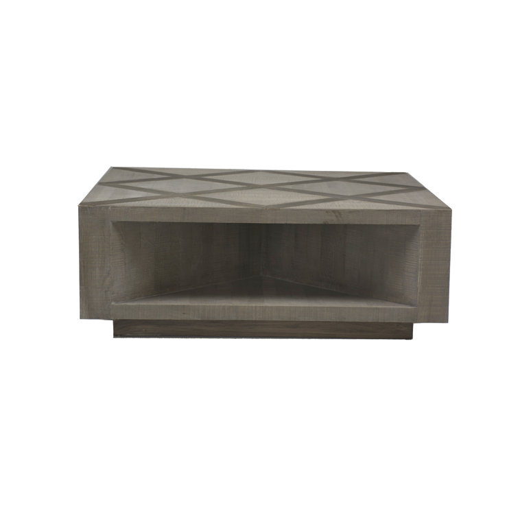 Larson Charcoal Oak & Elm 48" Square Coffee Table with Storage