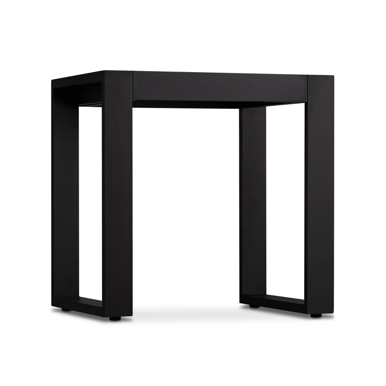 Baltic Black Aluminum 20" Outdoor Side Tables Set
